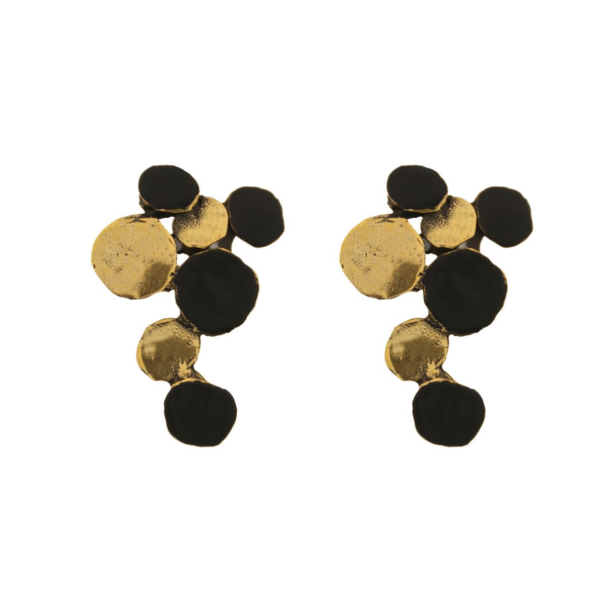Ohrstecker UVE, col. gold & schwarz