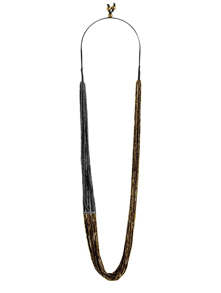 Collier SIHU, col. gold/ schwarz