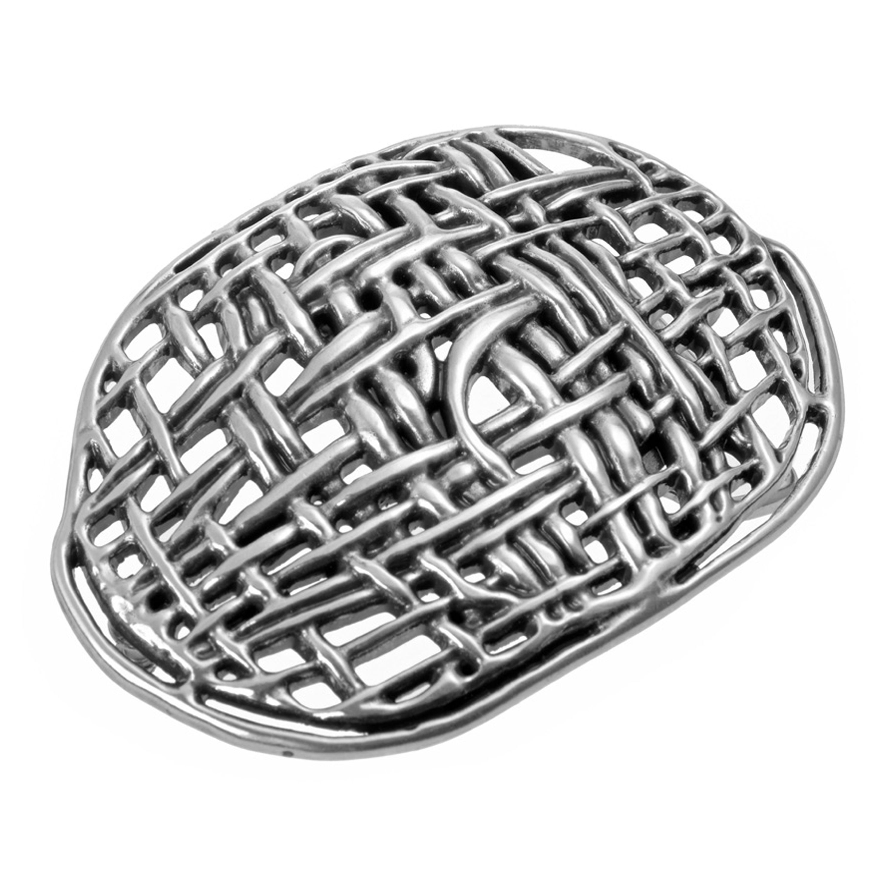 Belt buckle RETE, col. arg. lucido