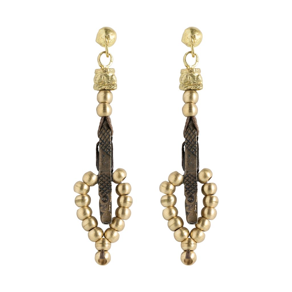 Ohrstecker YAMI, col. gold & anthrazit