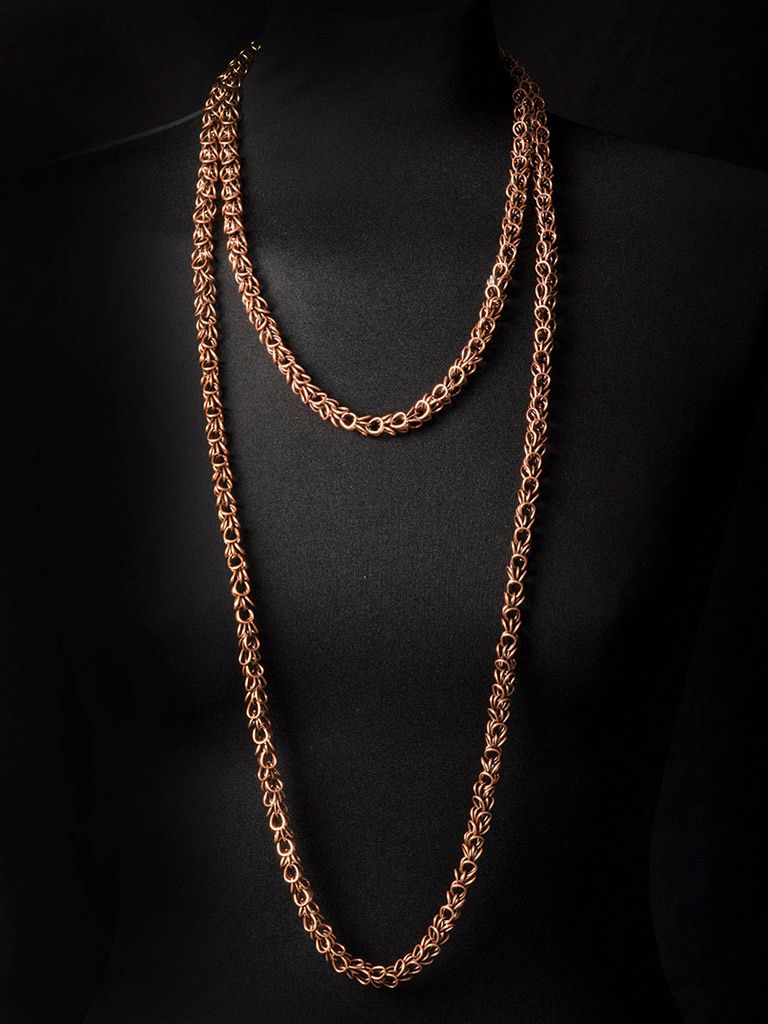 Necklace MING, col. rame, 155 cm