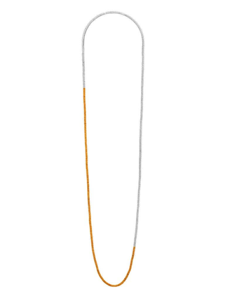 Collier WALLABY, col. ara./ bianco L 105 cm