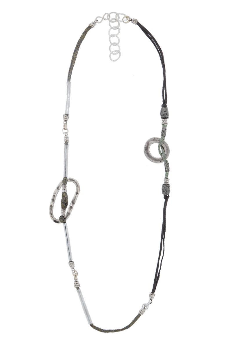 Collier NASCO, col. silber & schwarz