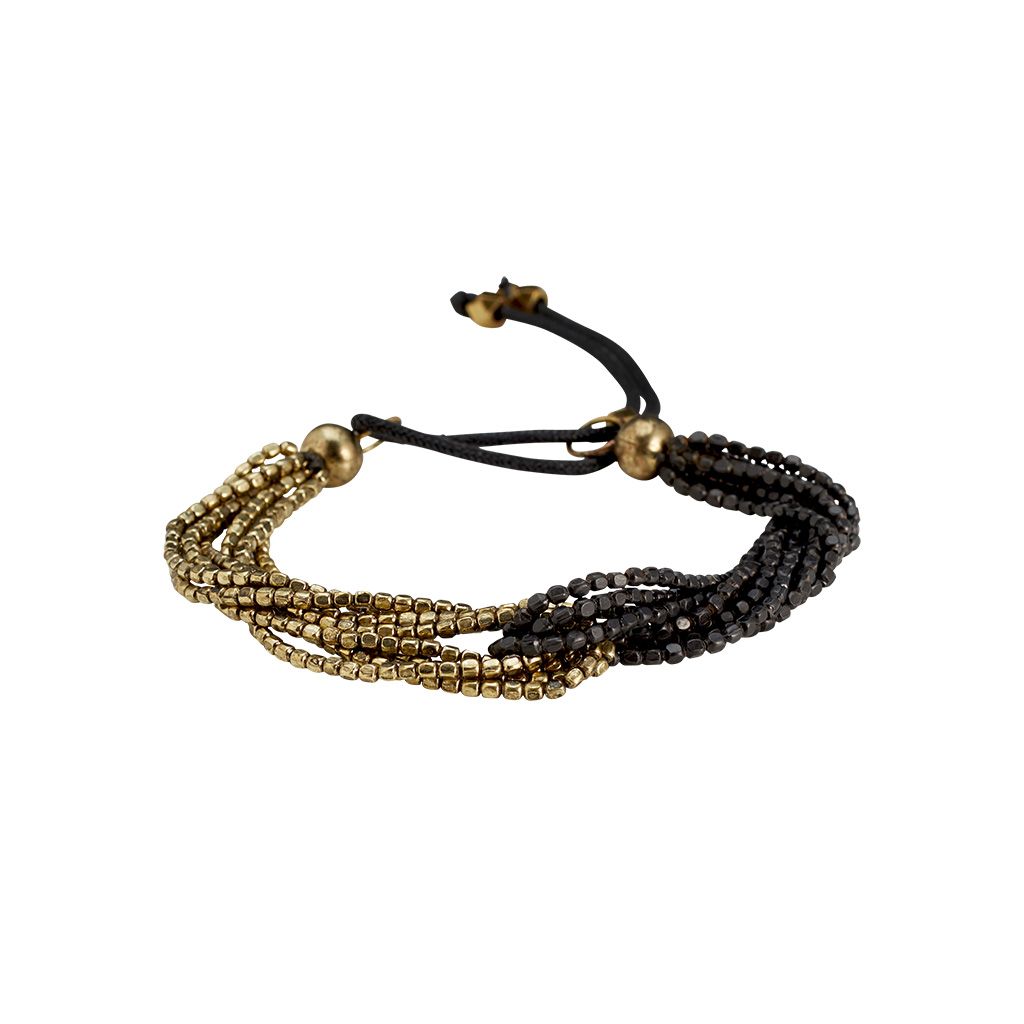 Armband AWINITA, col. gold/schwarz