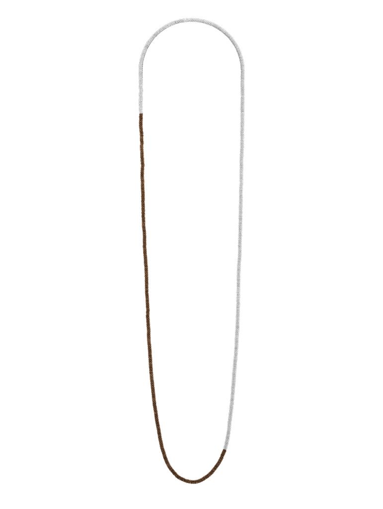 Collier WALLABY, col. rosso scuro/ bianco L 105 cm