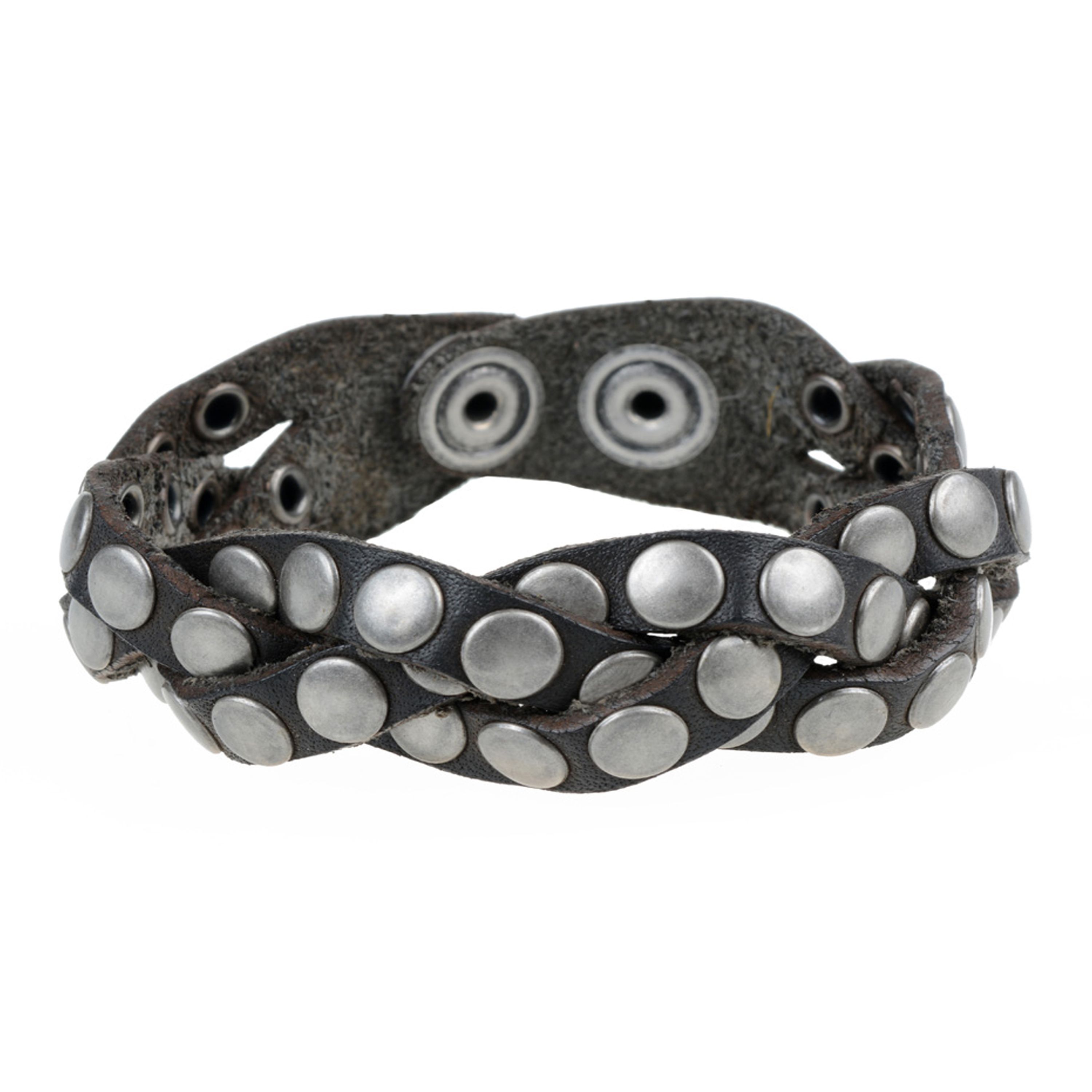 Armband TRECCE, col. NERO, one size