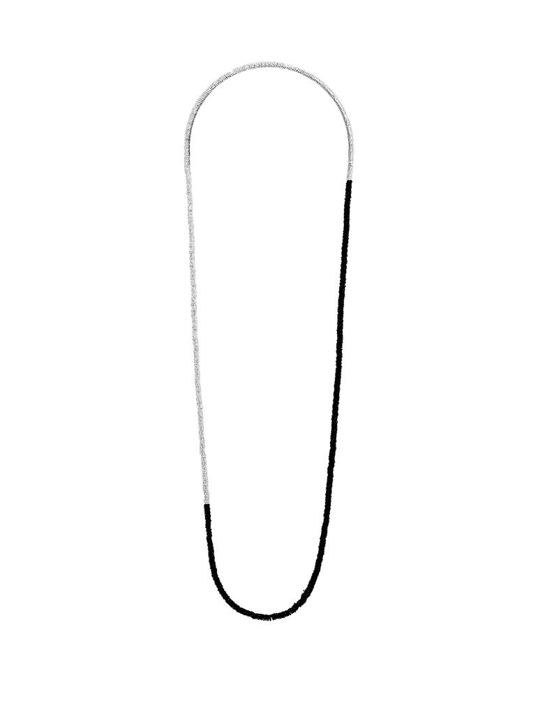 Collier WALLABY, col. nero/ bianco L 95 cm