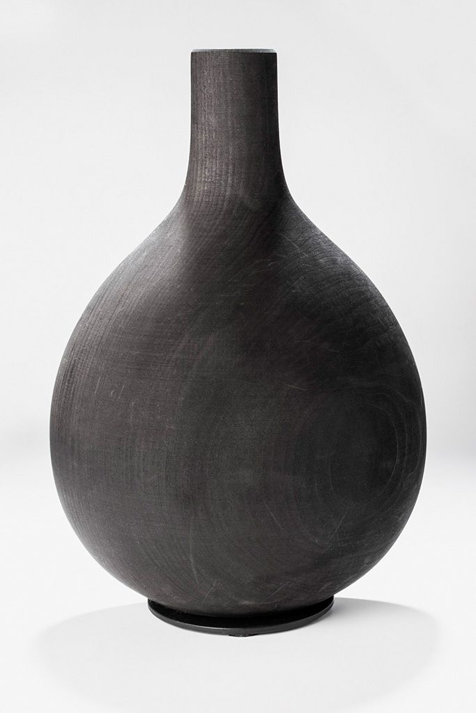 Büste Holz schwarz matt/ H33xB22,5xT12cm