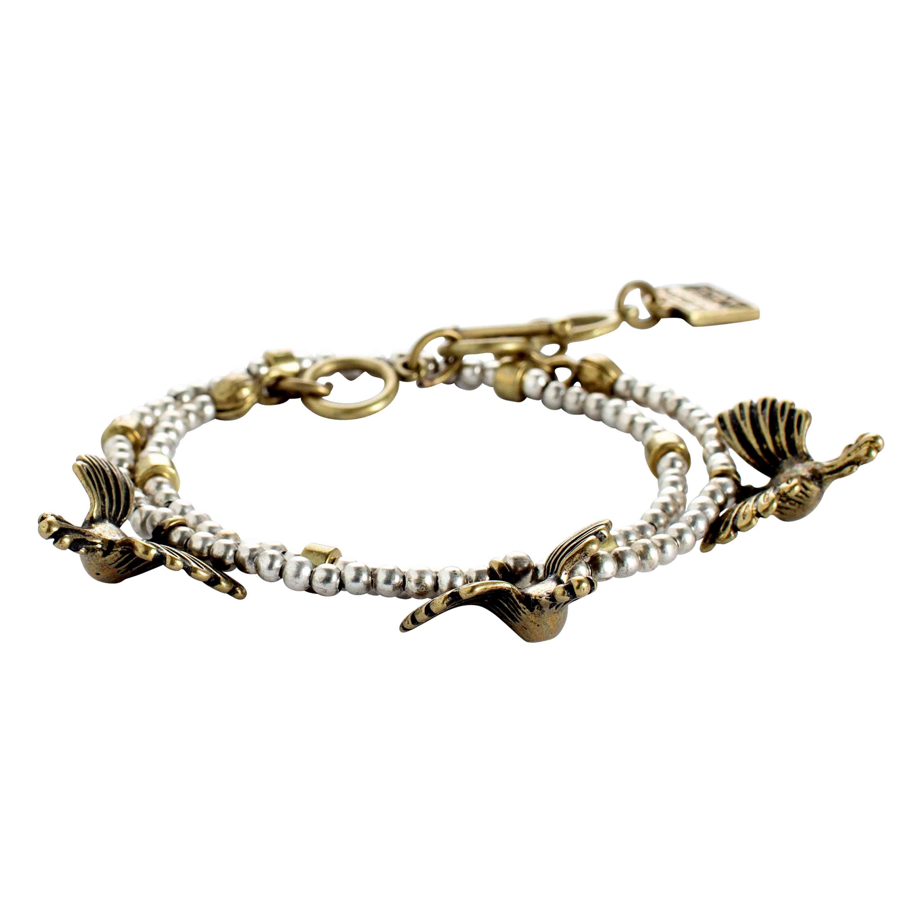 Armband BIRDS-2, col. white/ gold