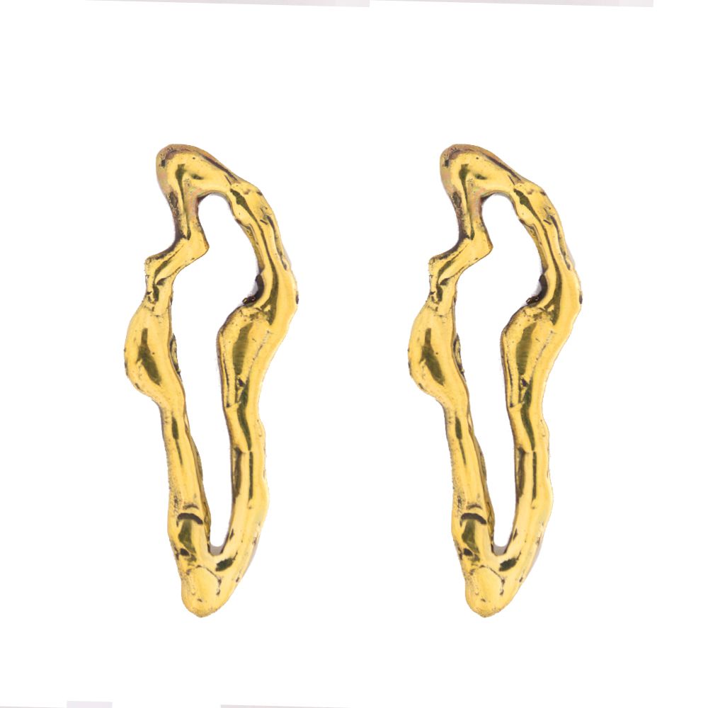 Stud earrings MORAK, col. gold