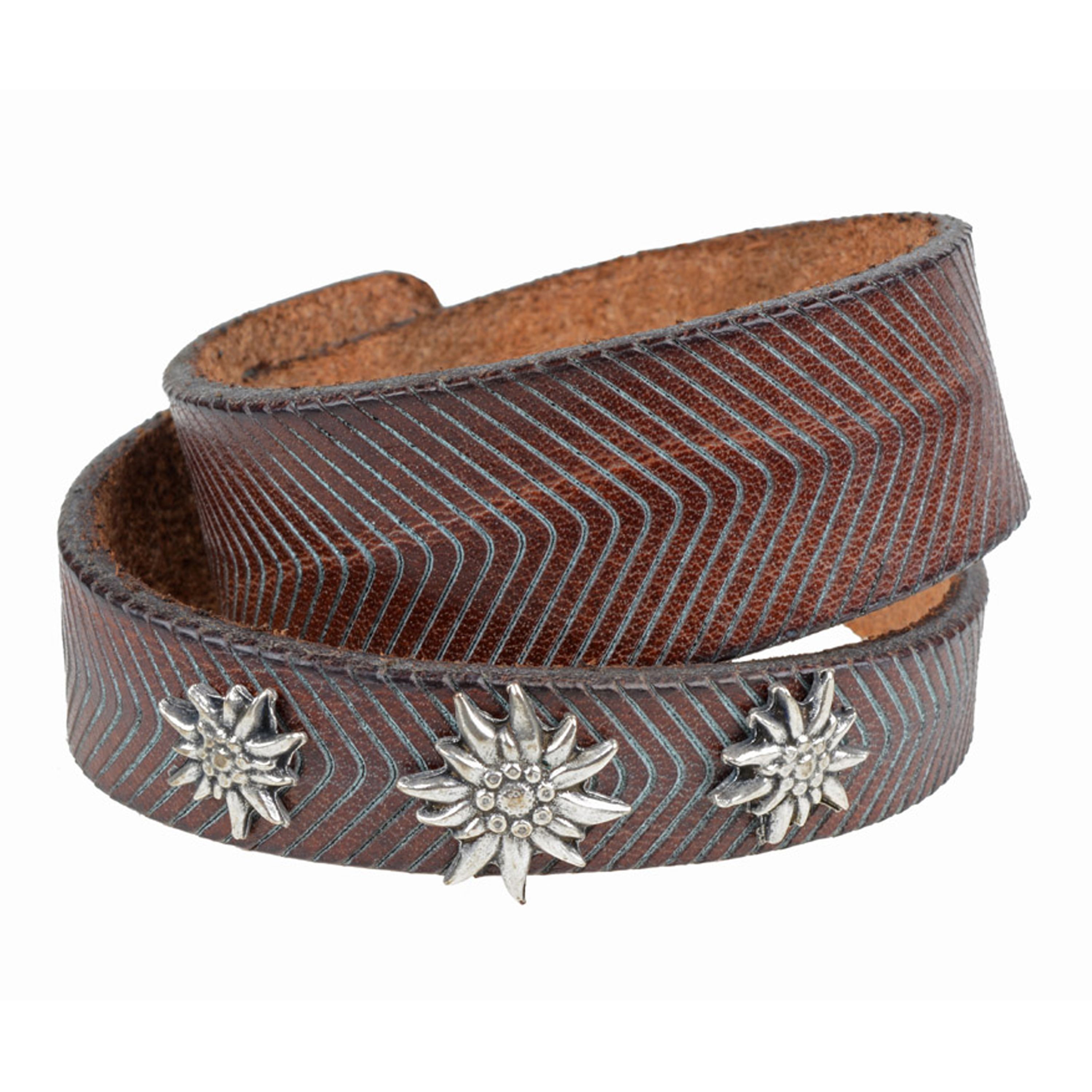 Armband ANUSCHA Edelw., col. COGN./v. rame