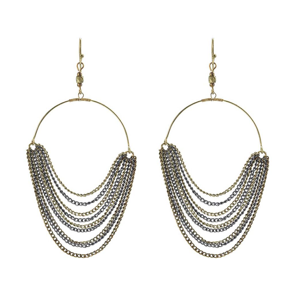 Ohrhänger EYOTA, col. gold/ schwarz