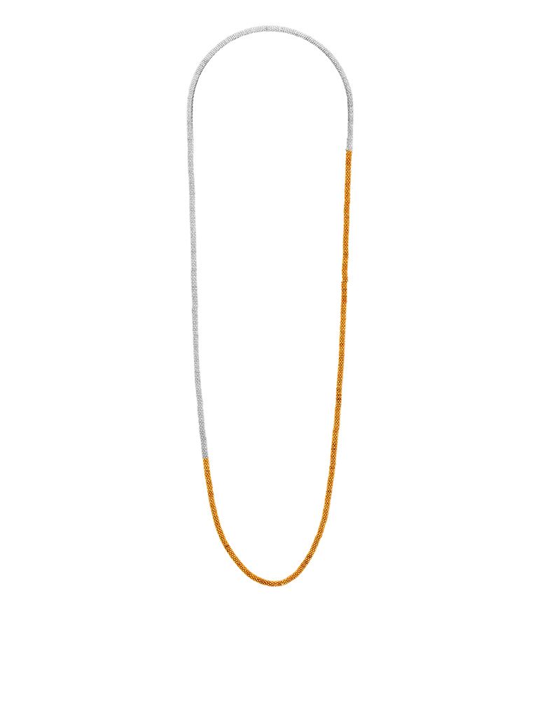 Collier WALLABY, col. ara./ bianco L 95 cm