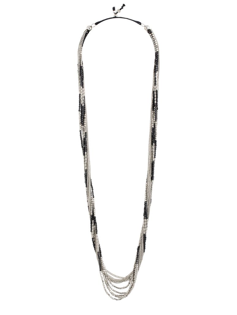 Collier KOKO, col. silber/ schwarz