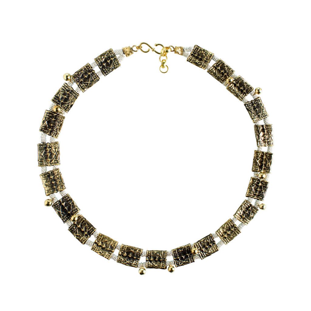 Collier GINI, gold & silber
