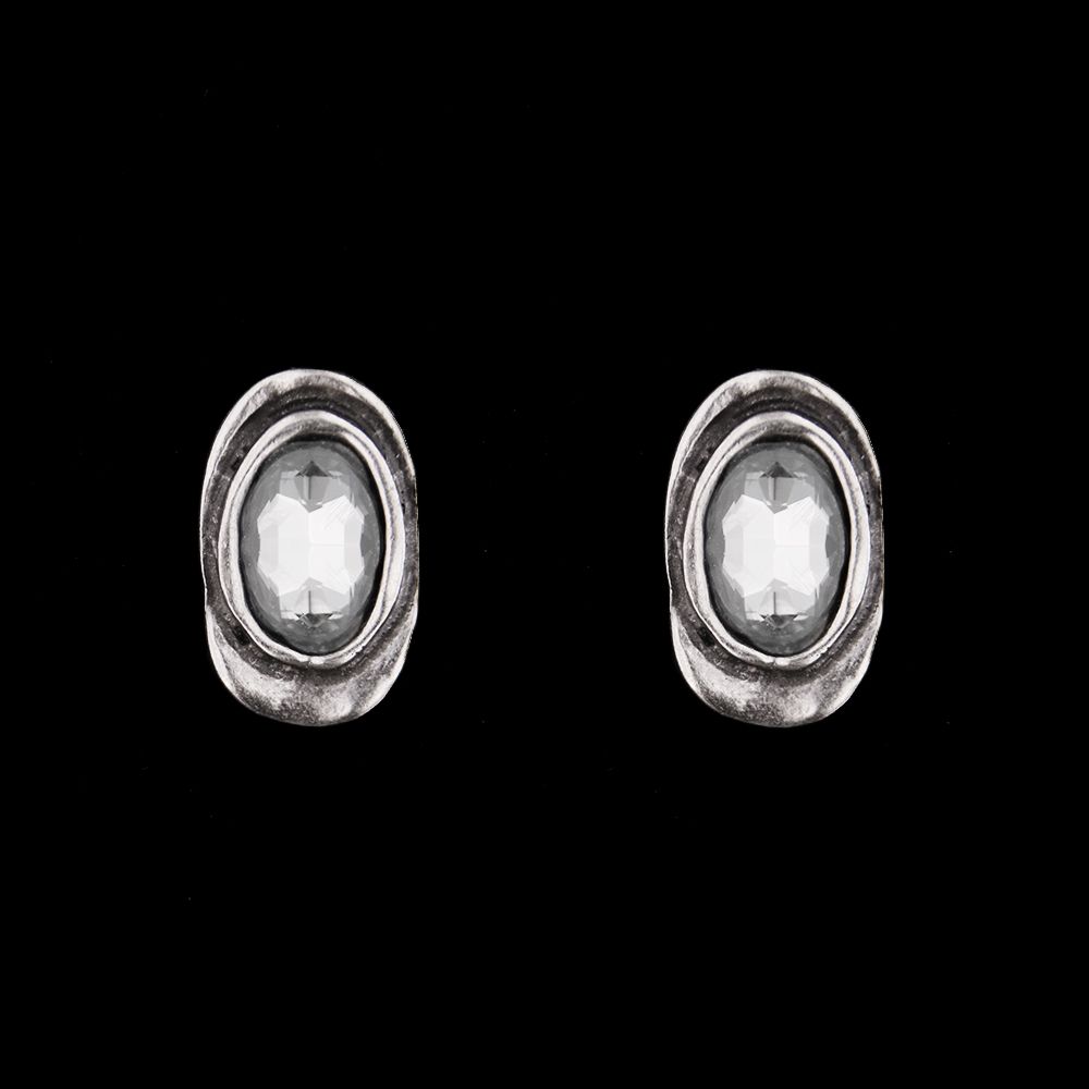 Stud earrings BERKE, col. crystal