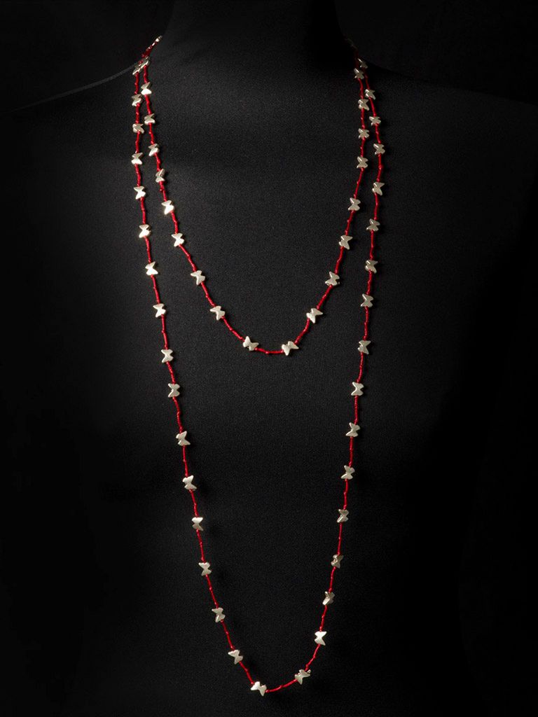 Collier MARIPOSA, col. bordeaux, long